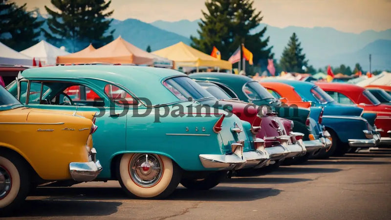 5D Diamond Painting Classic Cars Show Art & Craft Kits