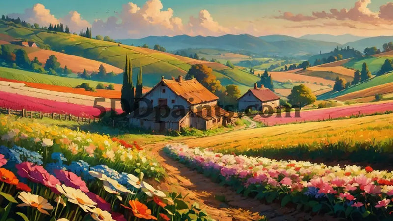 5D Diamond Painting Countryside In Italy Art & Craft Kits