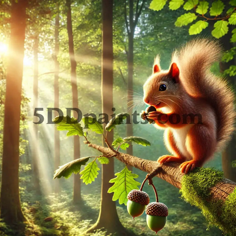 5D Diamond Painting Happy Squirrel Arts And Crafts Kit