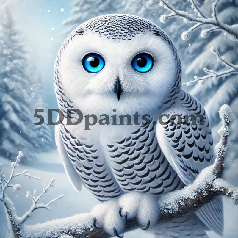 5D Diamond Painting Lone Snow Owl Arts And Crafts Kit