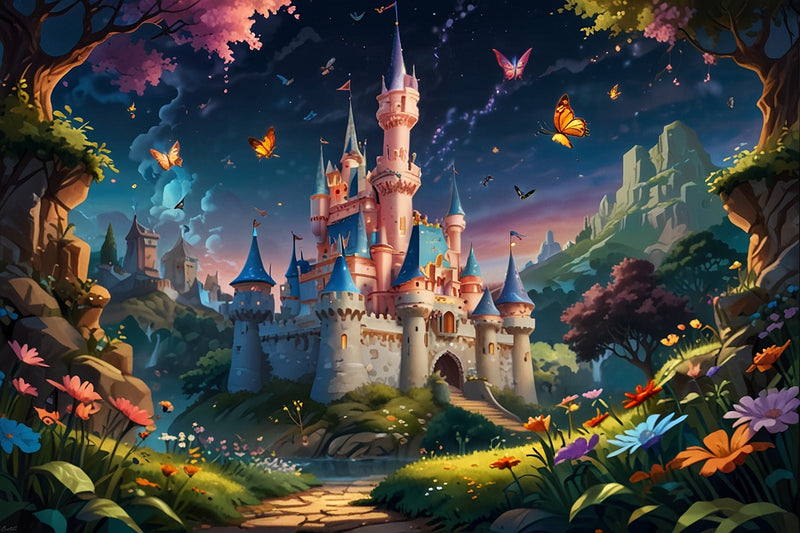 5D Diamond Painting Magical Castle in the Forest