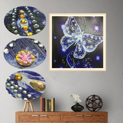 5D Diamond Painting Partial Drill Sparkling Butterfly