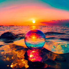 AB Diamond Painting Beach Crystal Sunset