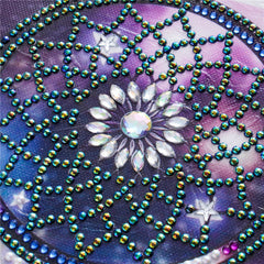 5D Diamond Painting Sparkling Purple Dreamcatcher - Partial Drill