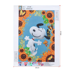 5D Diamond Painting Partial Drill Special Shaped - Snoopy Dancing