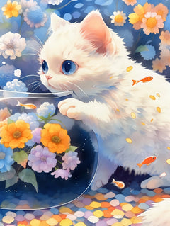 5D Diamond Painting Cute Cat