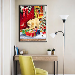 5D Diamond Painting Christmas Puppies Mini Collection