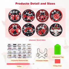 5D Diamond Painting Ladybug Coaster