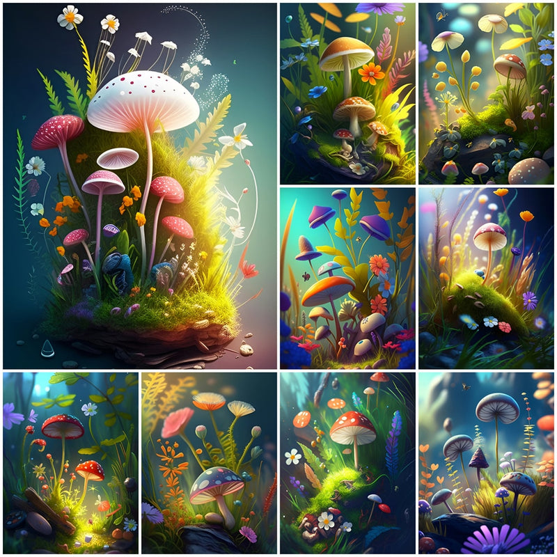 5D Diamond Painting Magical Mushrooms