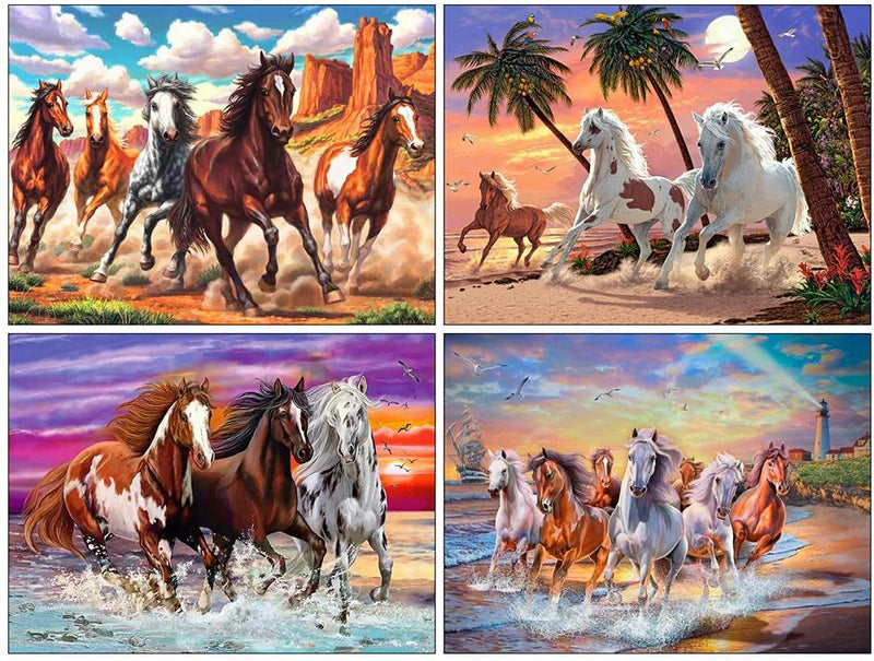5D Diamond Painting horses on the Beach Mini Collection