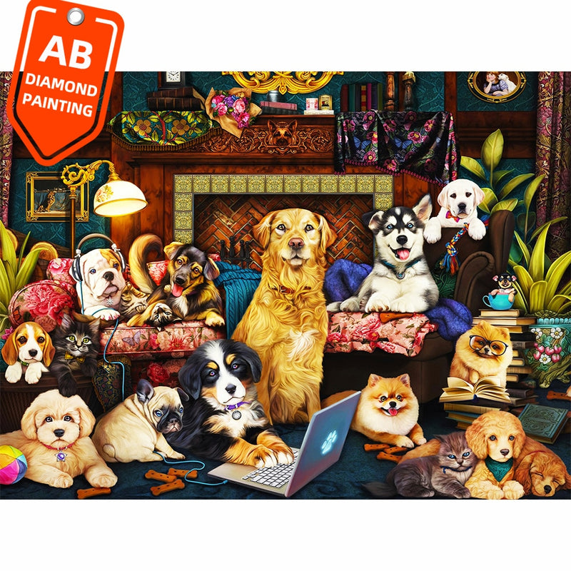 AB Diamond Painting Doggie Picture