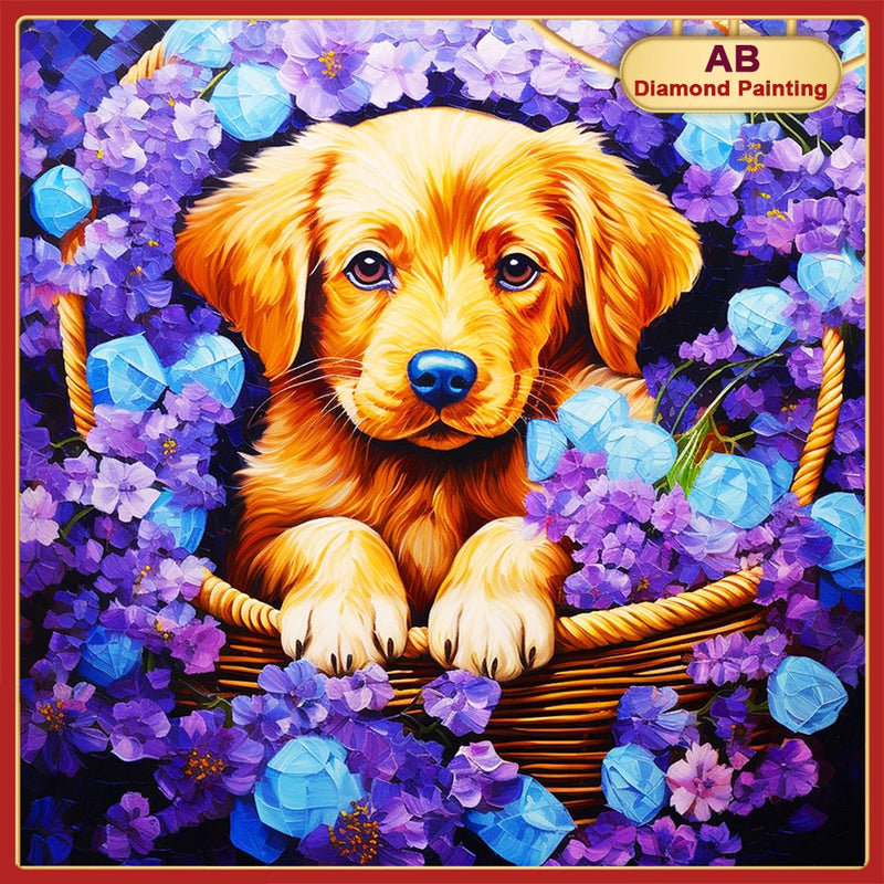 AB Diamond Painting Golden Retriever Puppy