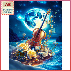 AB Diamond Painting Moonlight Violin