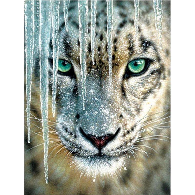 5D Diamond Painting Snow Leopard