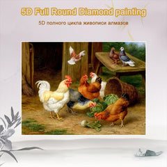 5D Diamond Painting Roosters **round drill only**