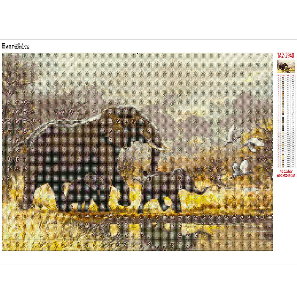 5D Diamond Painting Elephant Mini Collection