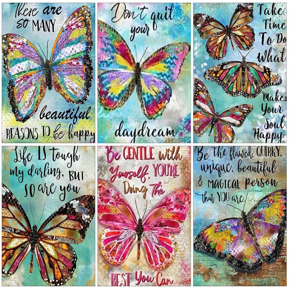 Paint by Numbers Butterfly Message