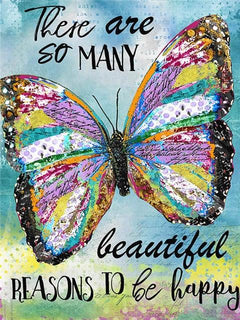 Paint by Numbers Butterfly Message