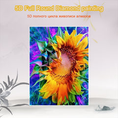 5D Diamond Painting Rainbow Sunflower
