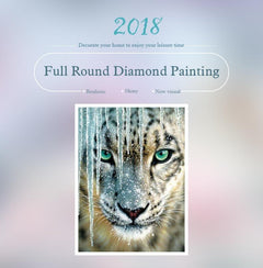 5D Diamond Painting Ice Leopard - Amazello