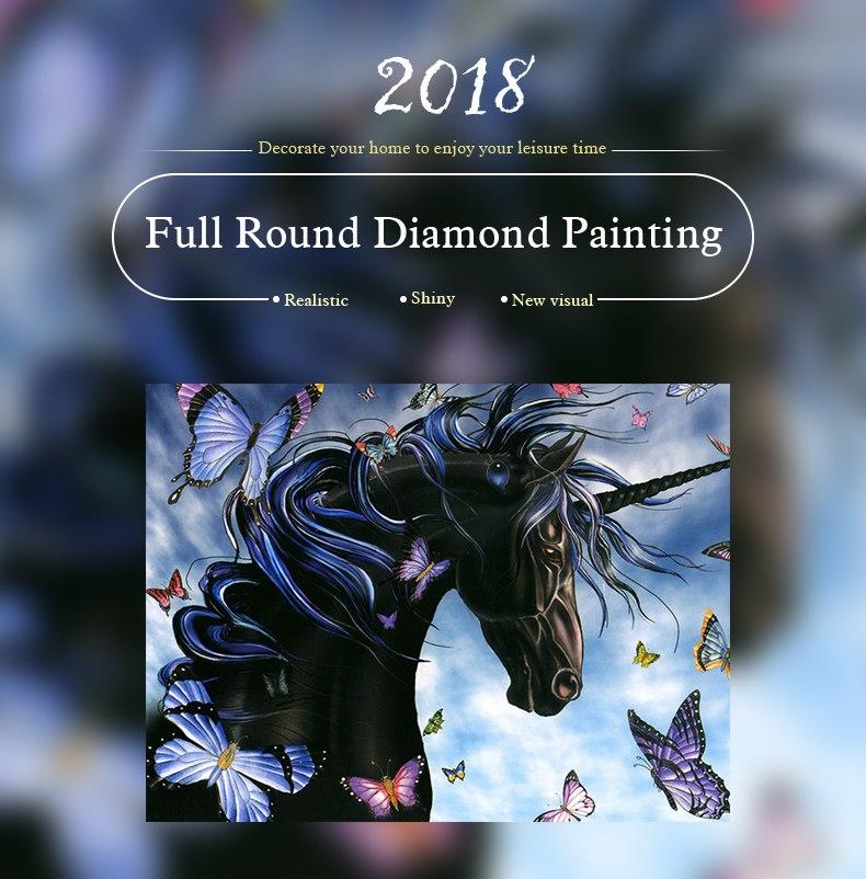 5D Diamond Painting Unicorn and Butterfly - Amazello
