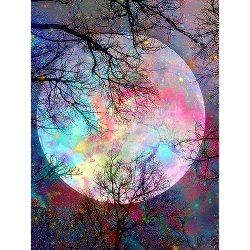 5D Diamond Painting Forest Moonlight - Amazello