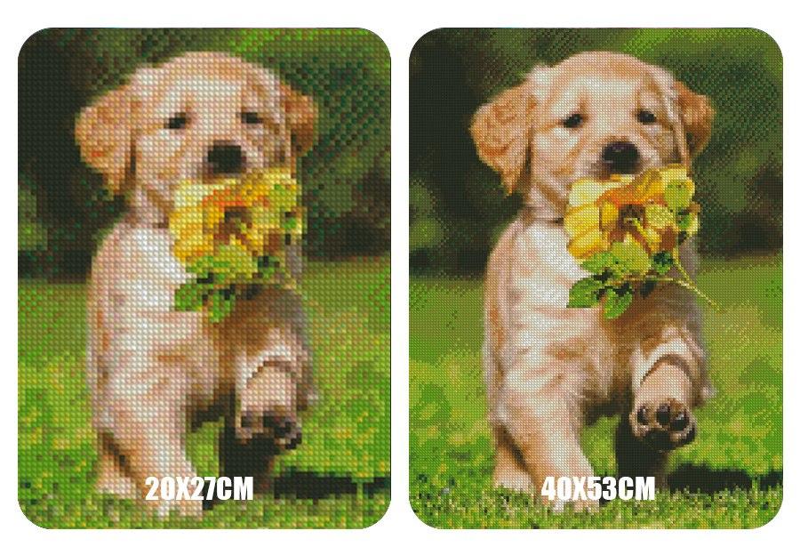5D Diamond Painting Cute Labrador Pup - Amazello