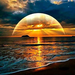 5D Diamond Painting Seaside Sunset - Amazello