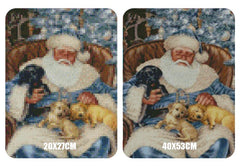 5D Diamond Painting Santa Claus and Puppy - Amazello