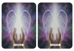 5D Diamond Painting Praying Hands and Angel Wings - Amazello