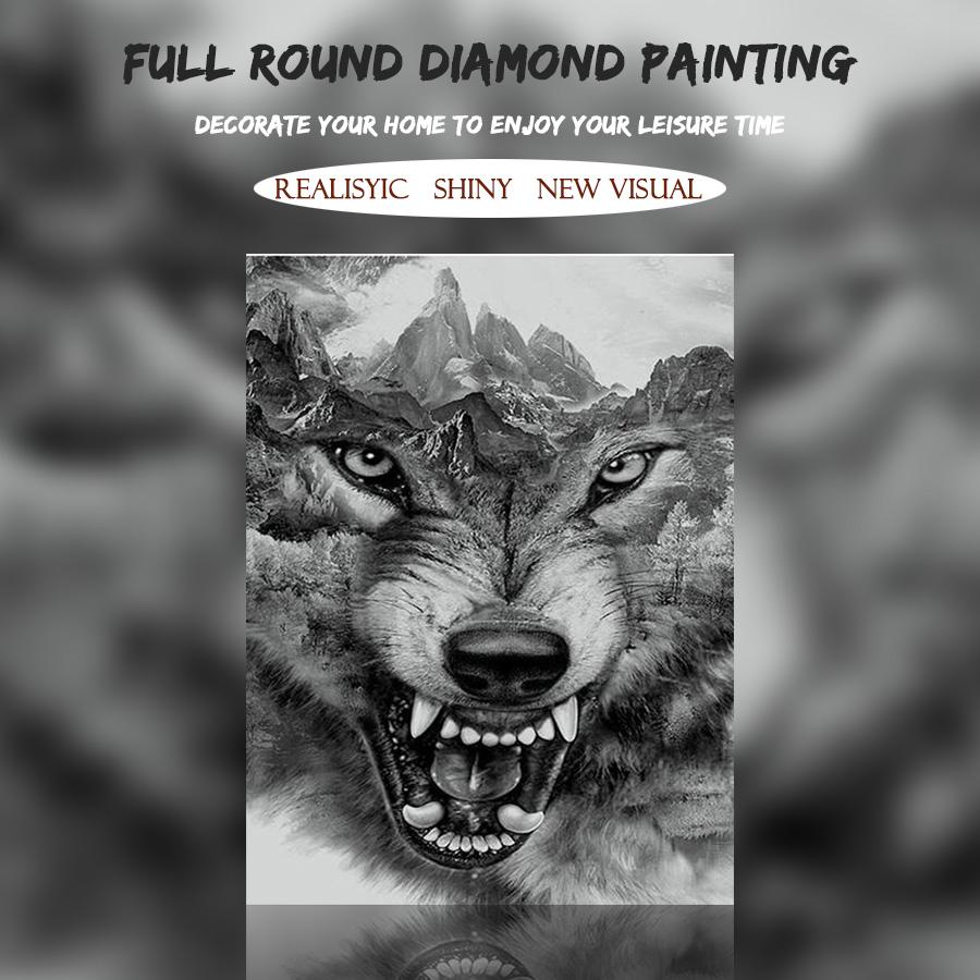 5D Diamond Painting Wild Wolf - Amazello