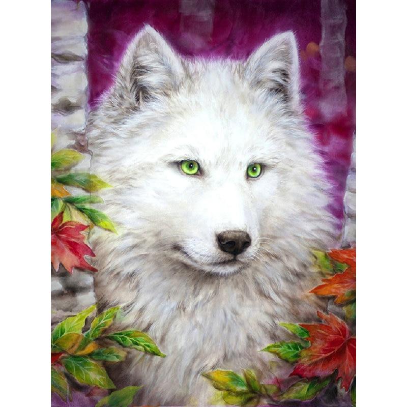 5D Diamond Painting White Wolf - Amazello