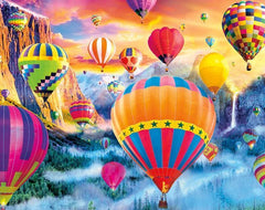 5D Diamond Painting Hot Air Balloon Ride - Amazello