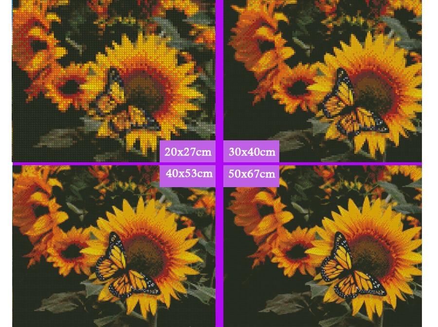 5D Diamond Painting Sunflower and Butterfly - Amazello