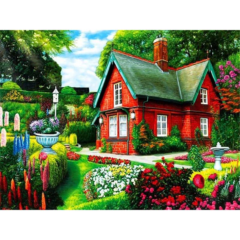 5D Diamond Painting Garden Cottage